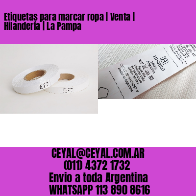 Etiquetas para marcar ropa | Venta | Hilandería | La Pampa