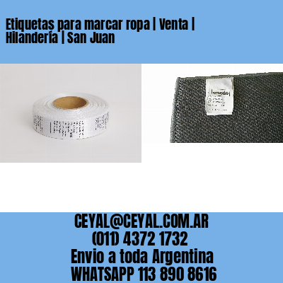 Etiquetas para marcar ropa | Venta | Hilandería | San Juan
