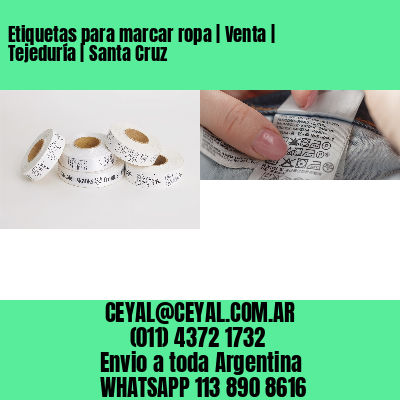 Etiquetas para marcar ropa | Venta | Tejeduría | Santa Cruz