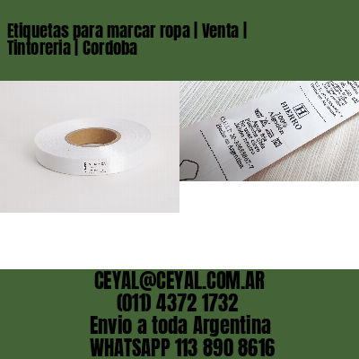 Etiquetas para marcar ropa | Venta | Tintoreria | Cordoba