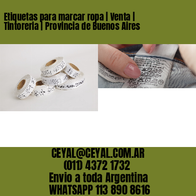 Etiquetas para marcar ropa | Venta | Tintoreria | Provincia de Buenos Aires