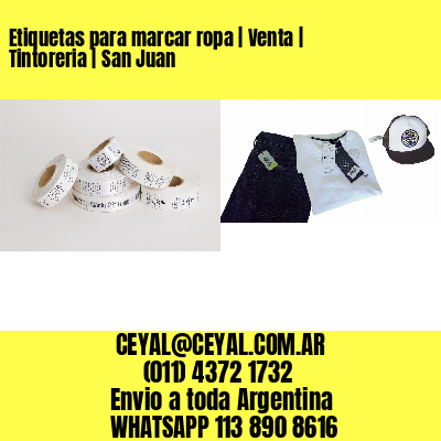 Etiquetas para marcar ropa | Venta | Tintoreria | San Juan
