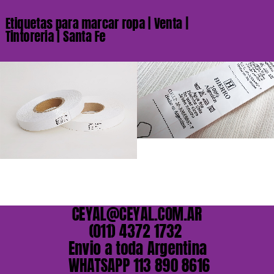 Etiquetas para marcar ropa | Venta | Tintoreria | Santa Fe