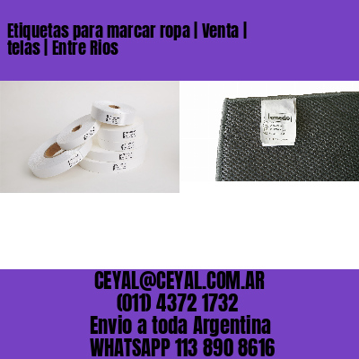 Etiquetas para marcar ropa | Venta | telas | Entre Rios