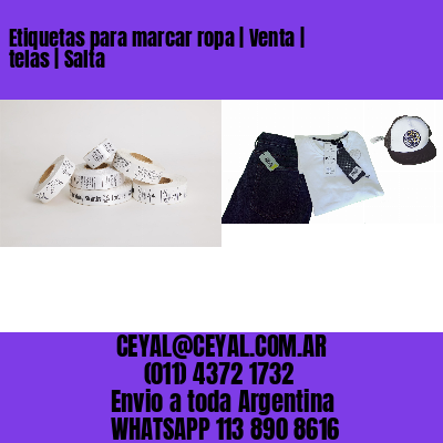 Etiquetas para marcar ropa | Venta | telas | Salta