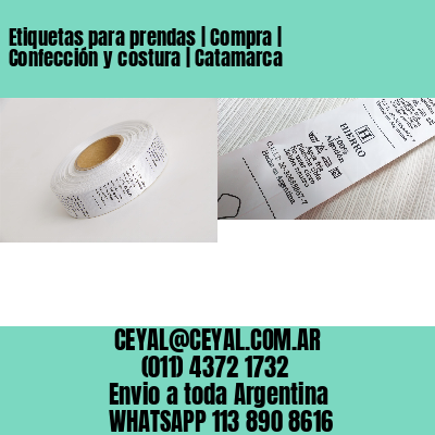 Etiquetas para prendas | Compra | Confección y costura | Catamarca