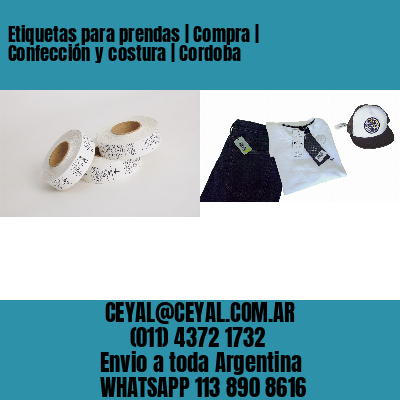 Etiquetas para prendas | Compra | Confección y costura | Cordoba