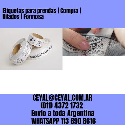 Etiquetas para prendas | Compra | Hilados | Formosa
