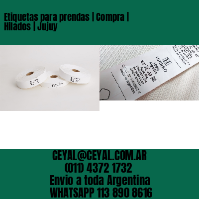 Etiquetas para prendas | Compra | Hilados | Jujuy