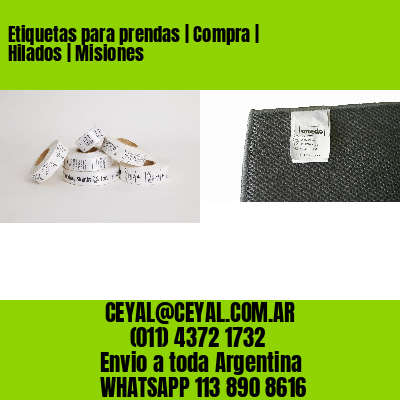 Etiquetas para prendas | Compra | Hilados | Misiones