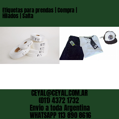 Etiquetas para prendas | Compra | Hilados | Salta