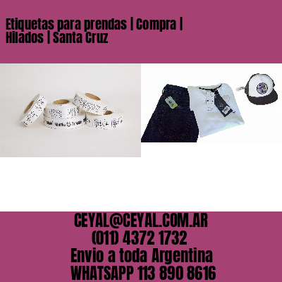 Etiquetas para prendas | Compra | Hilados | Santa Cruz