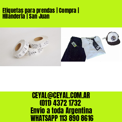 Etiquetas para prendas | Compra | Hilandería | San Juan