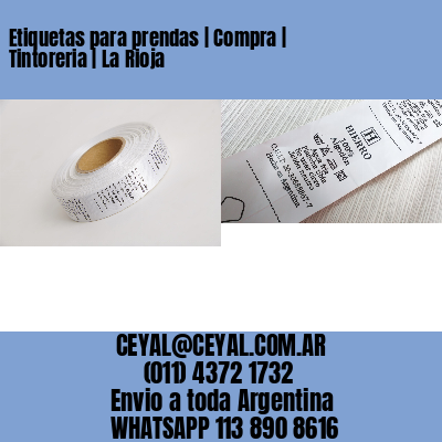 Etiquetas para prendas | Compra | Tintoreria | La Rioja
