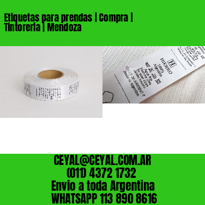 Etiquetas para prendas | Compra | Tintoreria | Mendoza