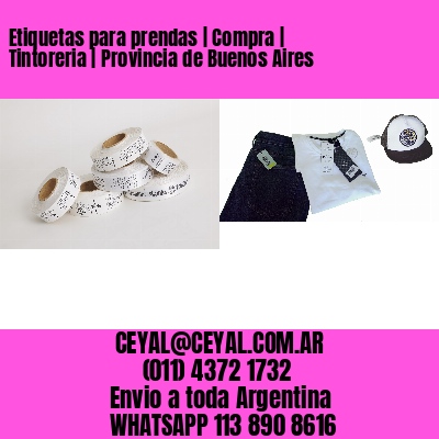 Etiquetas para prendas | Compra | Tintoreria | Provincia de Buenos Aires