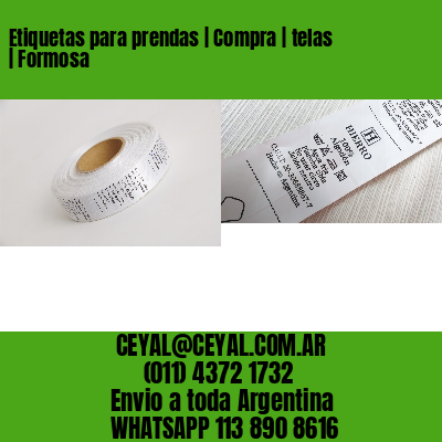Etiquetas para prendas | Compra | telas | Formosa