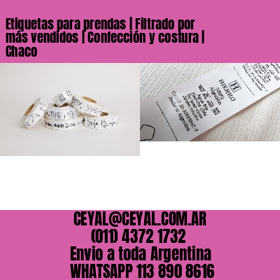 Etiquetas para prendas | Filtrado por más vendidos | Confección y costura | Chaco