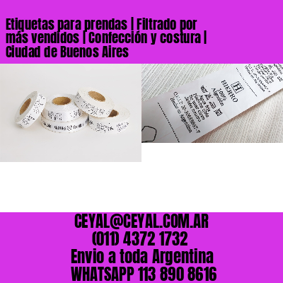 Etiquetas para prendas | Filtrado por más vendidos | Confección y costura | Ciudad de Buenos Aires