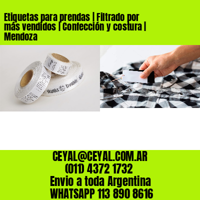 Etiquetas para prendas | Filtrado por más vendidos | Confección y costura | Mendoza