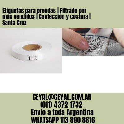 Etiquetas para prendas | Filtrado por más vendidos | Confección y costura | Santa Cruz