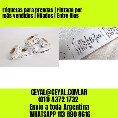 Etiquetas para prendas | Filtrado por más vendidos | Hilados | Entre Rios