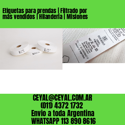 Etiquetas para prendas | Filtrado por más vendidos | Hilandería | Misiones