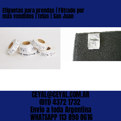 Etiquetas para prendas | Filtrado por más vendidos | telas | San Juan