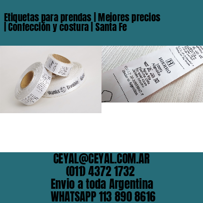 Etiquetas para prendas | Mejores precios | Confección y costura | Santa Fe