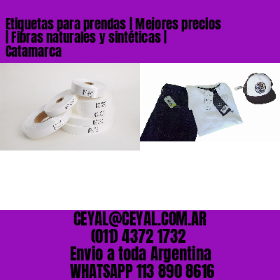 Etiquetas para prendas | Mejores precios | Fibras naturales y sintéticas | Catamarca
