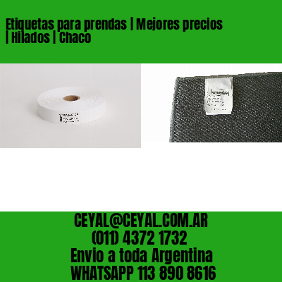 Etiquetas para prendas | Mejores precios | Hilados | Chaco