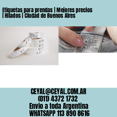 Etiquetas para prendas | Mejores precios | Hilados | Ciudad de Buenos Aires