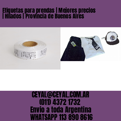 Etiquetas para prendas | Mejores precios | Hilados | Provincia de Buenos Aires