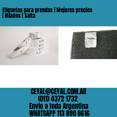 Etiquetas para prendas | Mejores precios | Hilados | Salta