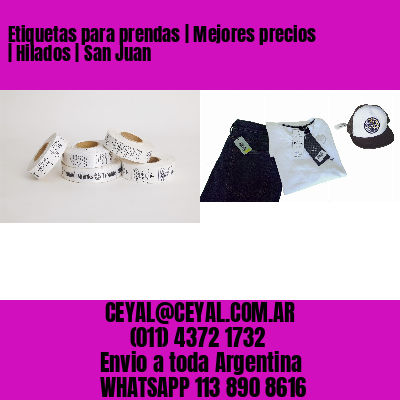 Etiquetas para prendas | Mejores precios | Hilados | San Juan