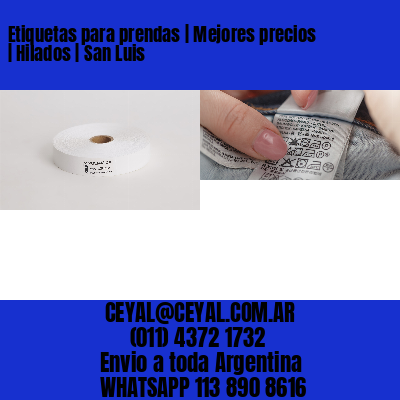 Etiquetas para prendas | Mejores precios | Hilados | San Luis
