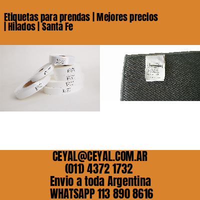 Etiquetas para prendas | Mejores precios | Hilados | Santa Fe