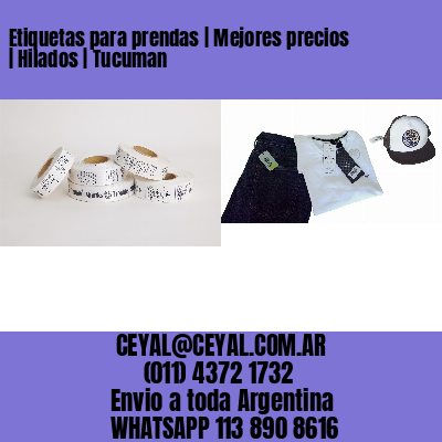 Etiquetas para prendas | Mejores precios | Hilados | Tucuman