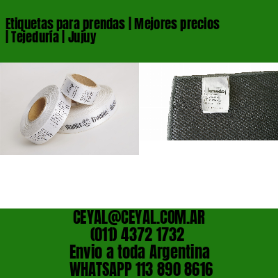 Etiquetas para prendas | Mejores precios | Tejeduría | Jujuy