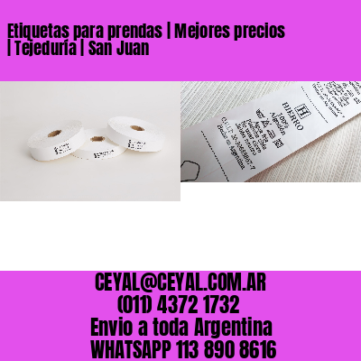 Etiquetas para prendas | Mejores precios | Tejeduría | San Juan