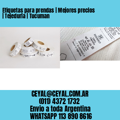 Etiquetas para prendas | Mejores precios | Tejeduría | Tucuman