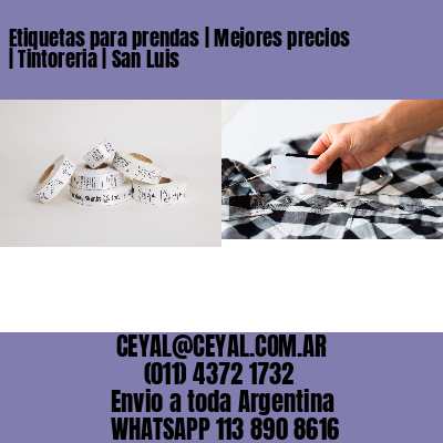 Etiquetas para prendas | Mejores precios | Tintoreria | San Luis