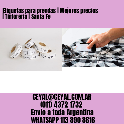 Etiquetas para prendas | Mejores precios | Tintoreria | Santa Fe