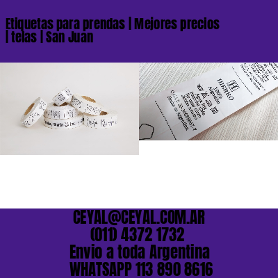 Etiquetas para prendas | Mejores precios | telas | San Juan
