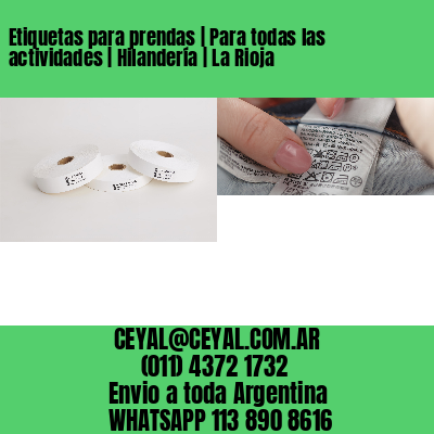 Etiquetas para prendas | Para todas las actividades | Hilandería | La Rioja