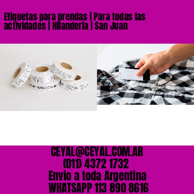 Etiquetas para prendas | Para todas las actividades | Hilandería | San Juan