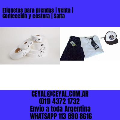 Etiquetas para prendas | Venta | Confección y costura | Salta