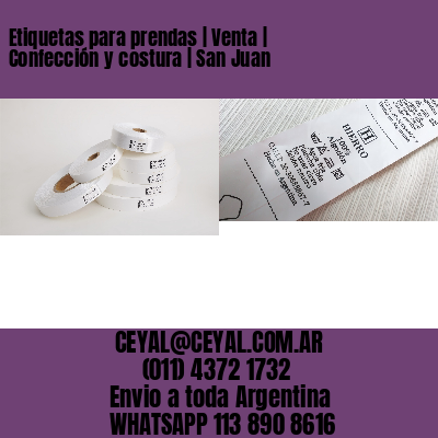 Etiquetas para prendas | Venta | Confección y costura | San Juan
