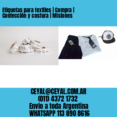 Etiquetas para textiles | Compra | Confección y costura | Misiones