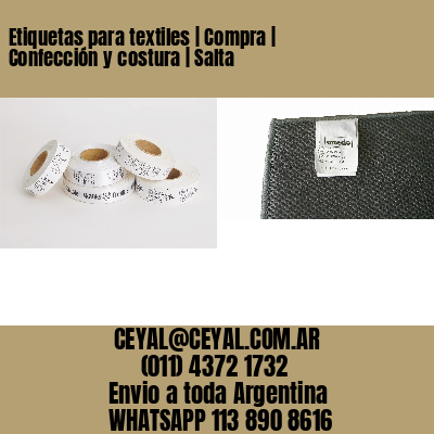 Etiquetas para textiles | Compra | Confección y costura | Salta